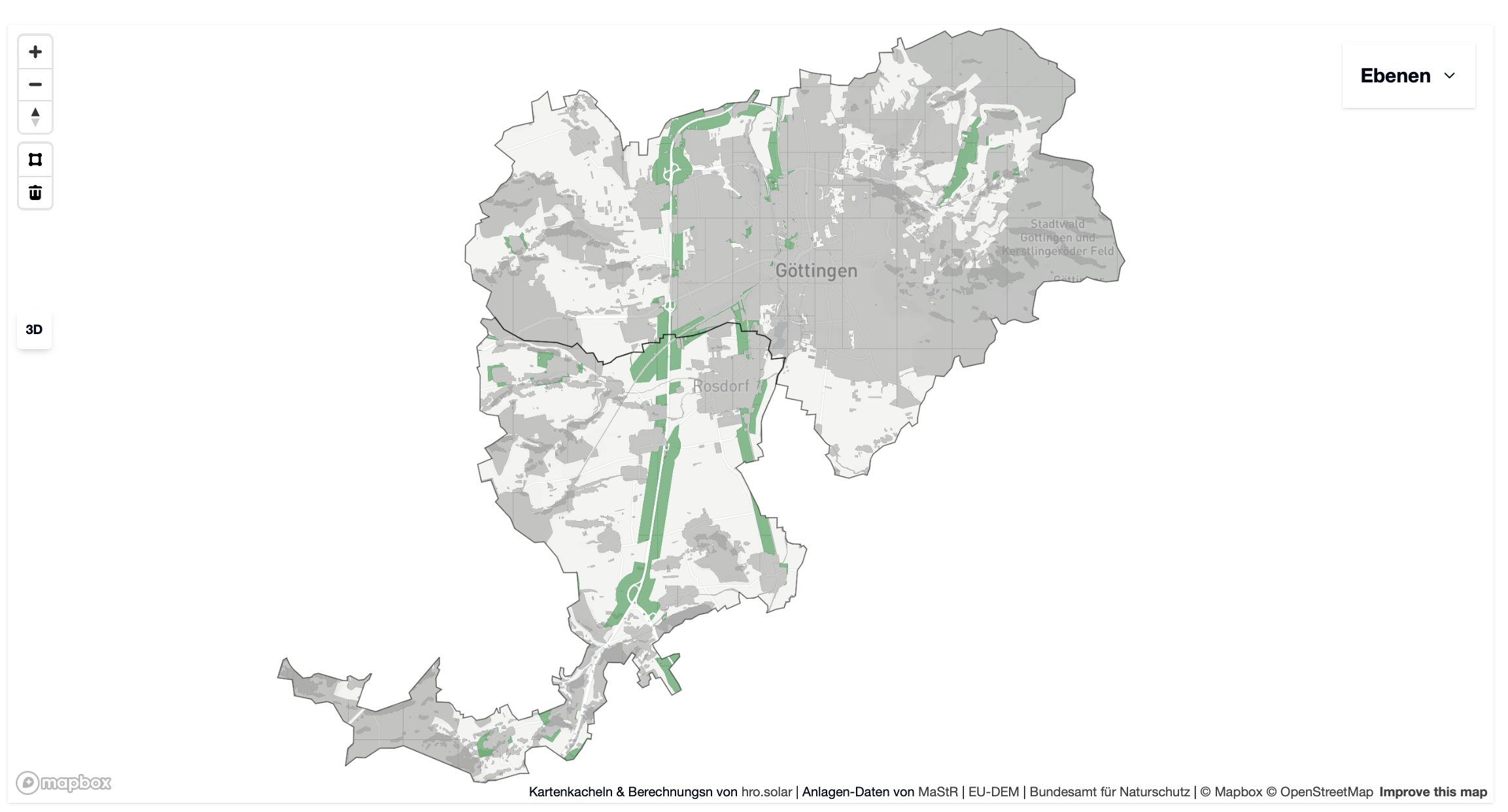 Ausgwählte Gemeinde auf der Karte
